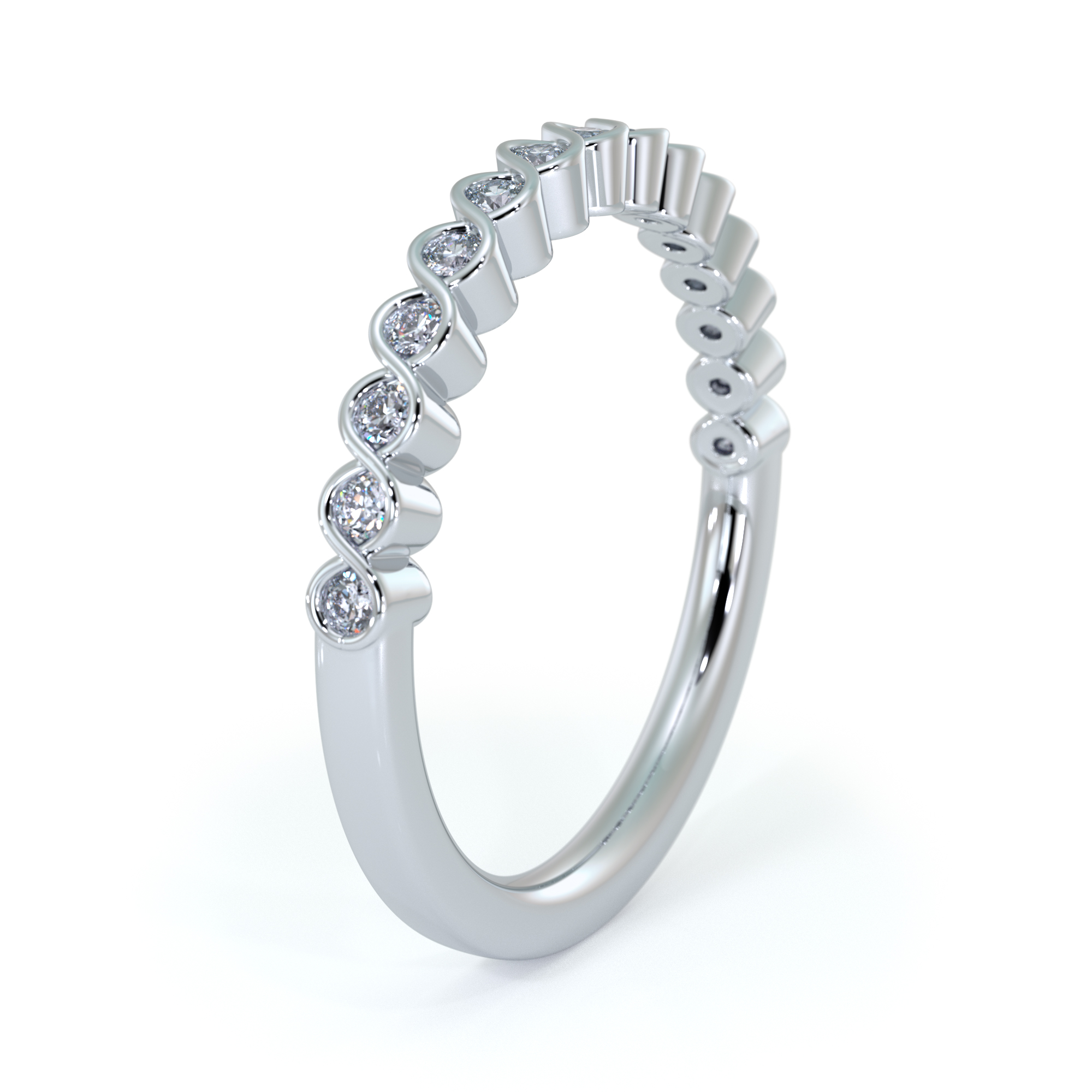 Unique Gold & Platinum Diamond Wedding Band