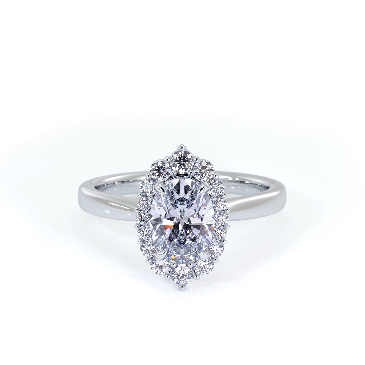Lolo, A Luminous Halo Diamond Engagement Ring Setting